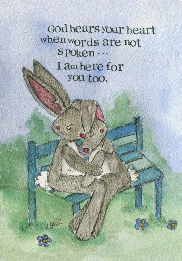 Thinking of You Card God Hears Single Card - Re-vived