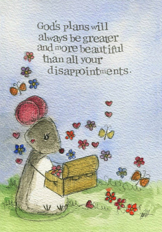 Encouragement Card God's Plans Single Card - Re-vived