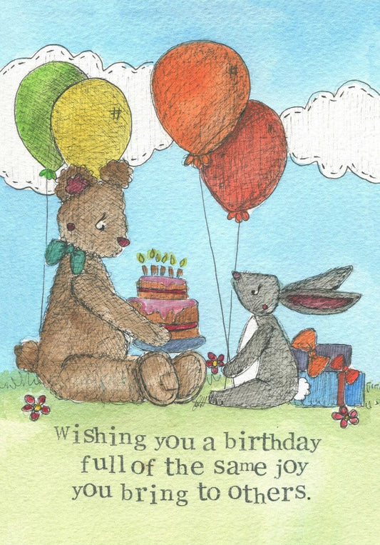 Birthday Card Birthday Joy Single Card - Re-vived
