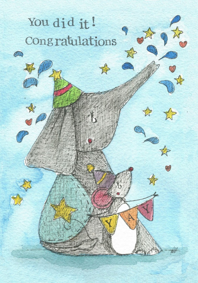 Congratulations Card You Did It! Single Card - Re-vived
