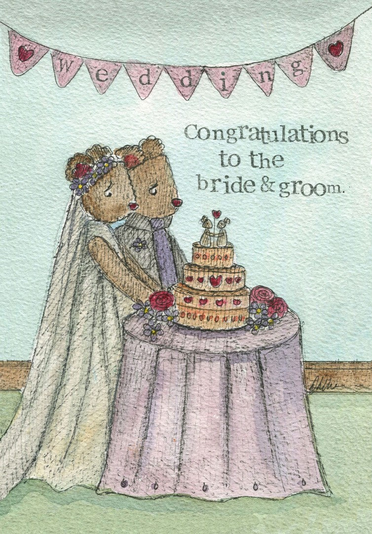 Wedding Card Bride and Groom Single Card - Re-vived