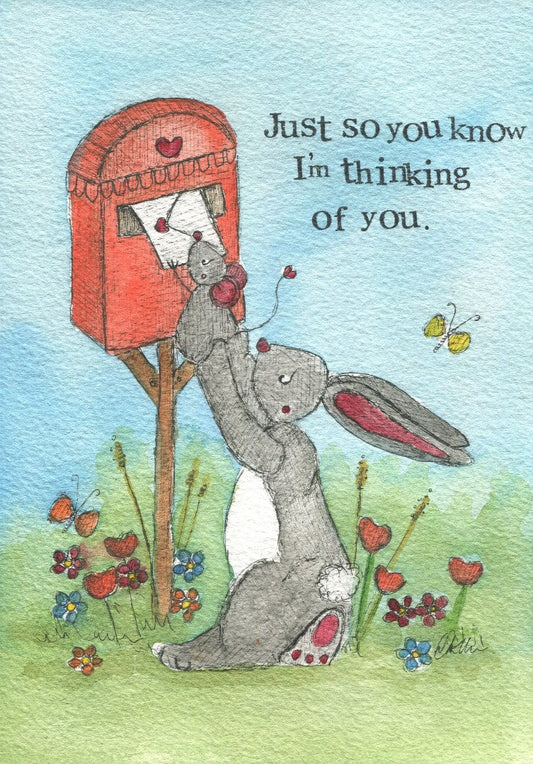 Thinking of You Card Just So You Know Single Card - Re-vived