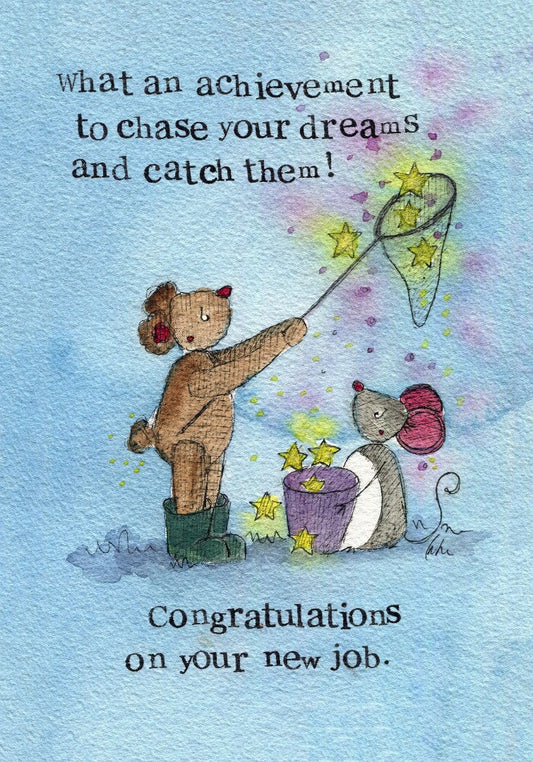 New Job Card Chase Your Dreams Single Card - Re-vived