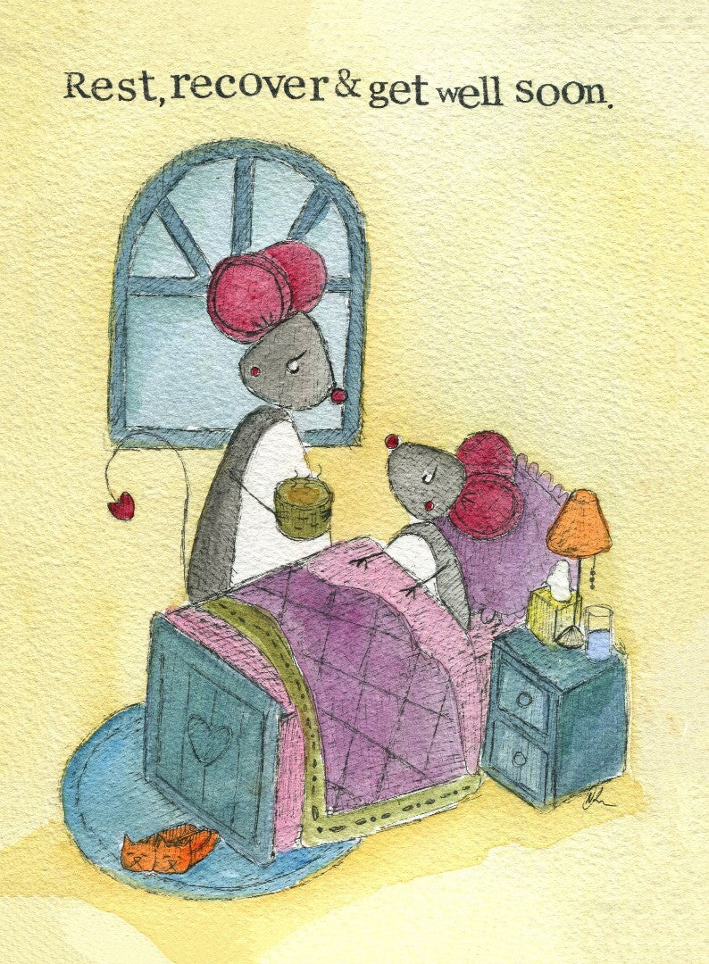 Get Well Cards Rest and Recover Single Card - Re-vived