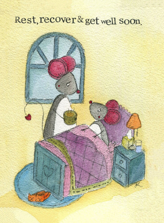 Get Well Cards Rest and Recover Single Card - Re-vived