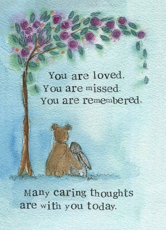 Thinking of You Sympathy Card You Are Remembered - Re-vived