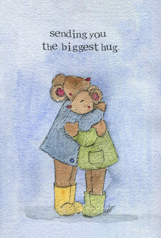 Thinking of You Card The Biggest Hug Single Card - Re-vived
