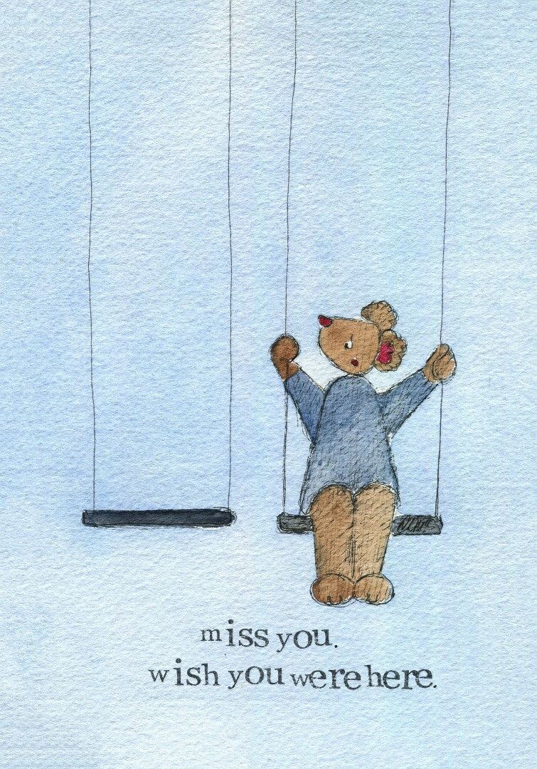 Thinking of You Card Wish You Were Here Single Card - Re-vived