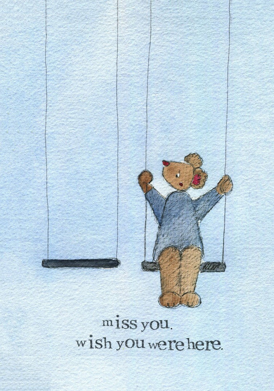 Thinking of You Card Wish You Were Here Single Card - Re-vived