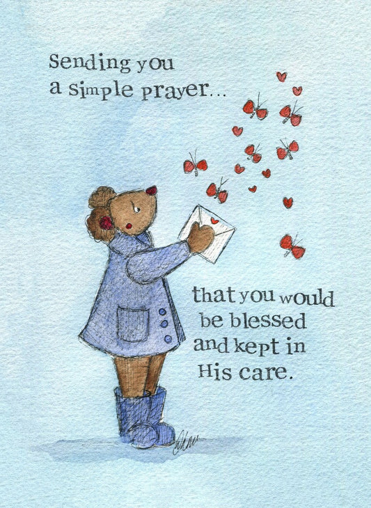 Thinking of You Card A Simple Prayer Single Card - Re-vived