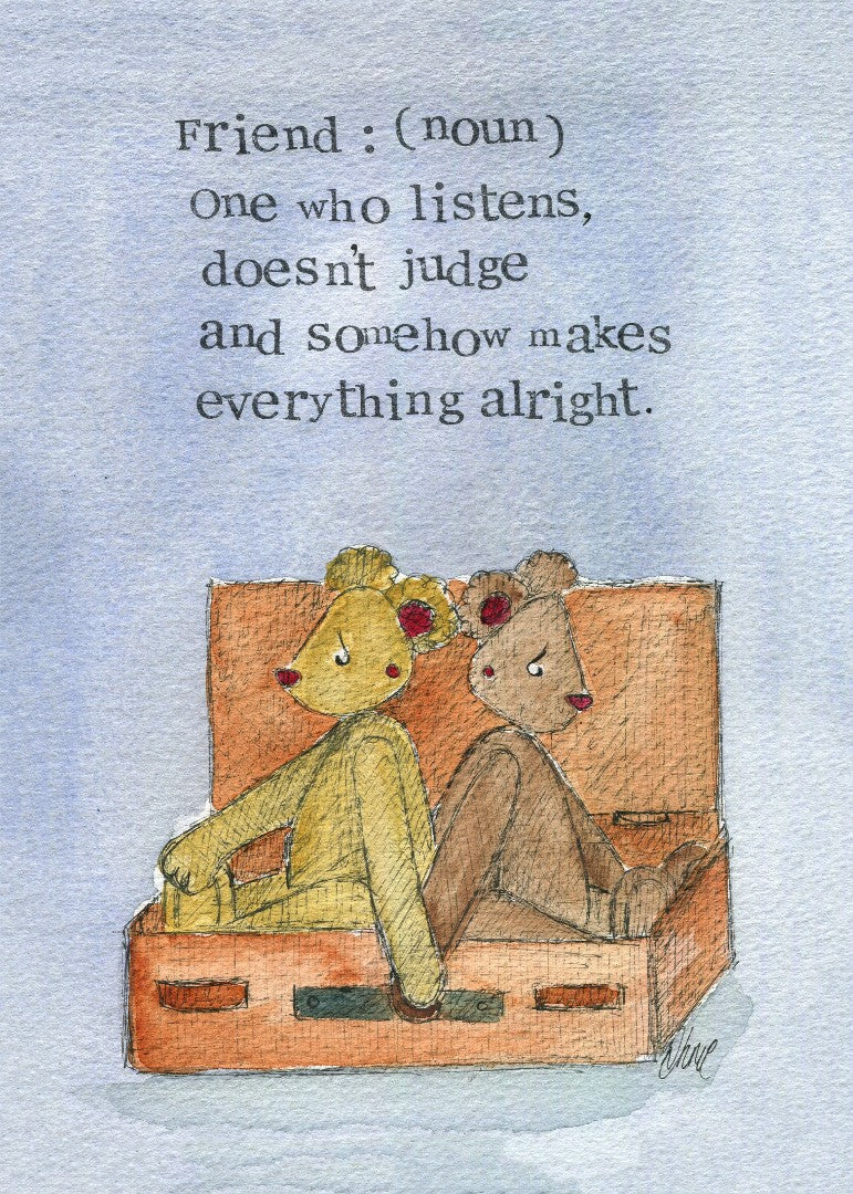 Thinking of You Card Friend Single Card - Re-vived