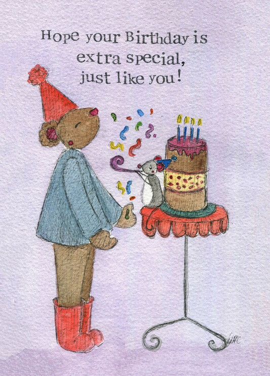 Birthday Card Extra Special Single Card - Re-vived