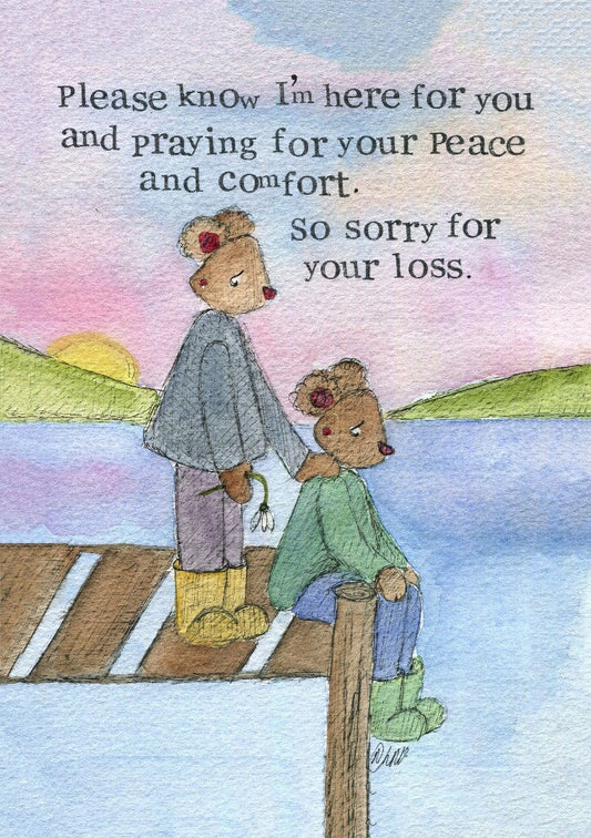 Sympathy Card Peace and Comfort Single Card - Re-vived