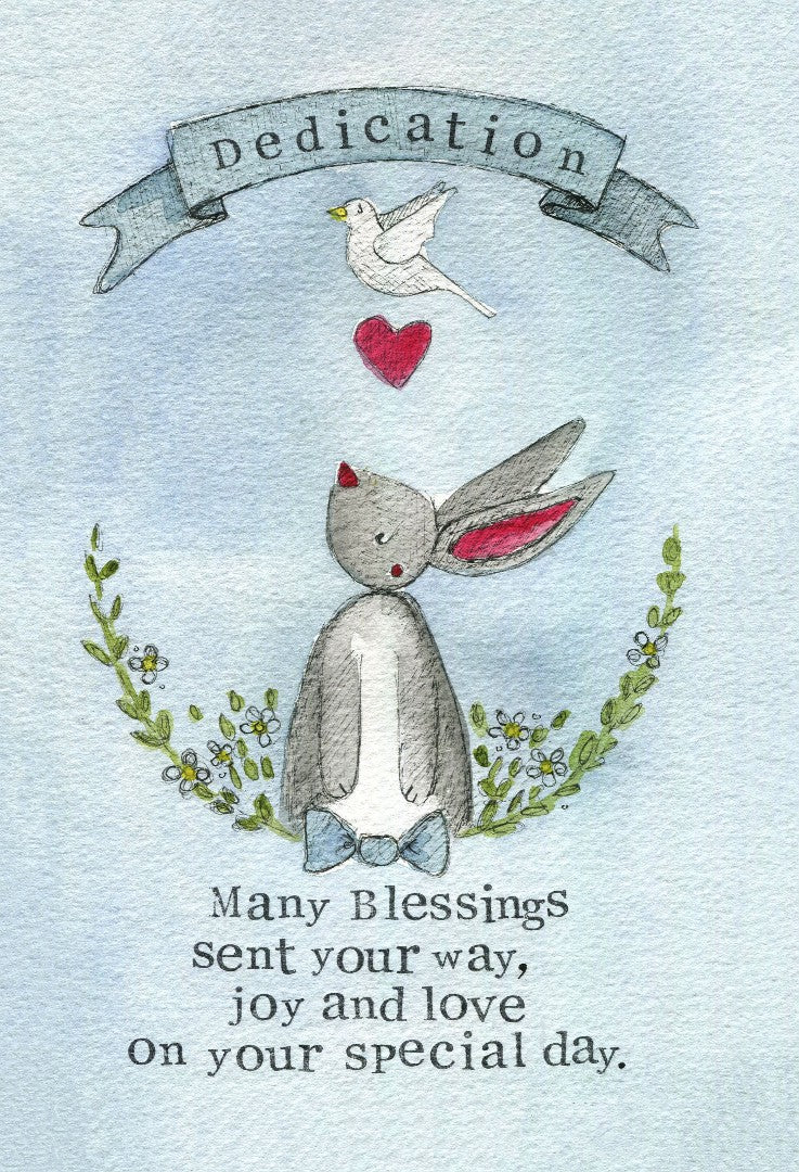 Dedication Card Baby Card Single Card - Re-vived