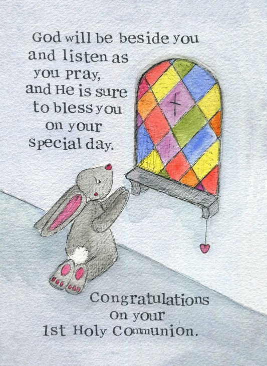 1st Holy Communion Card Single Card - Re-vived