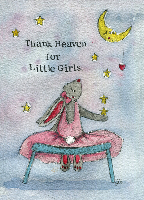New Baby Print Thank Heaven (Little Girls) Single Print - Re-vived