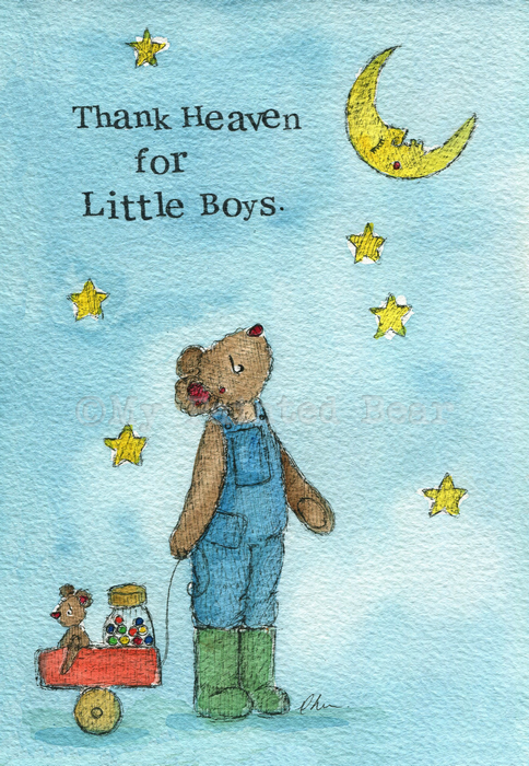 New Baby Print Thank Heaven (Little Boys) Single Print - Re-vived