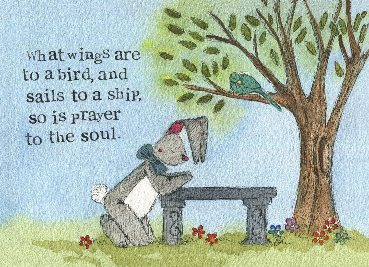 Wings To A Bird Single Print - Re-vived