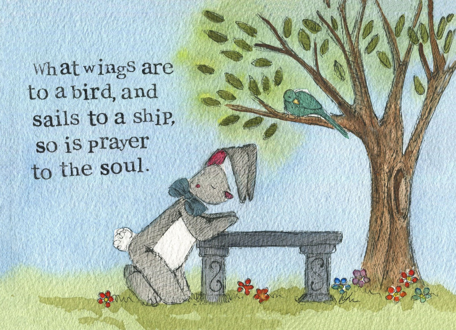 Wings To A Bird Single Print - Re-vived