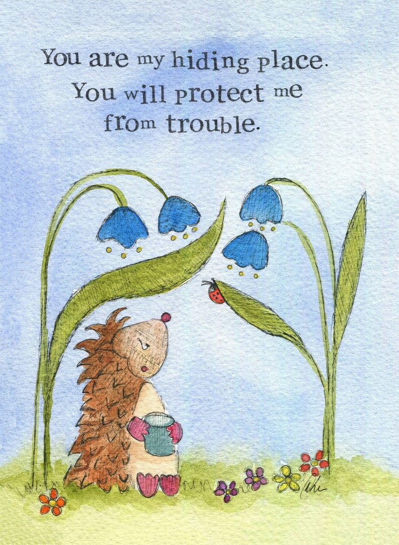 Encouragement Print My Hiding Place Single Print - Re-vived