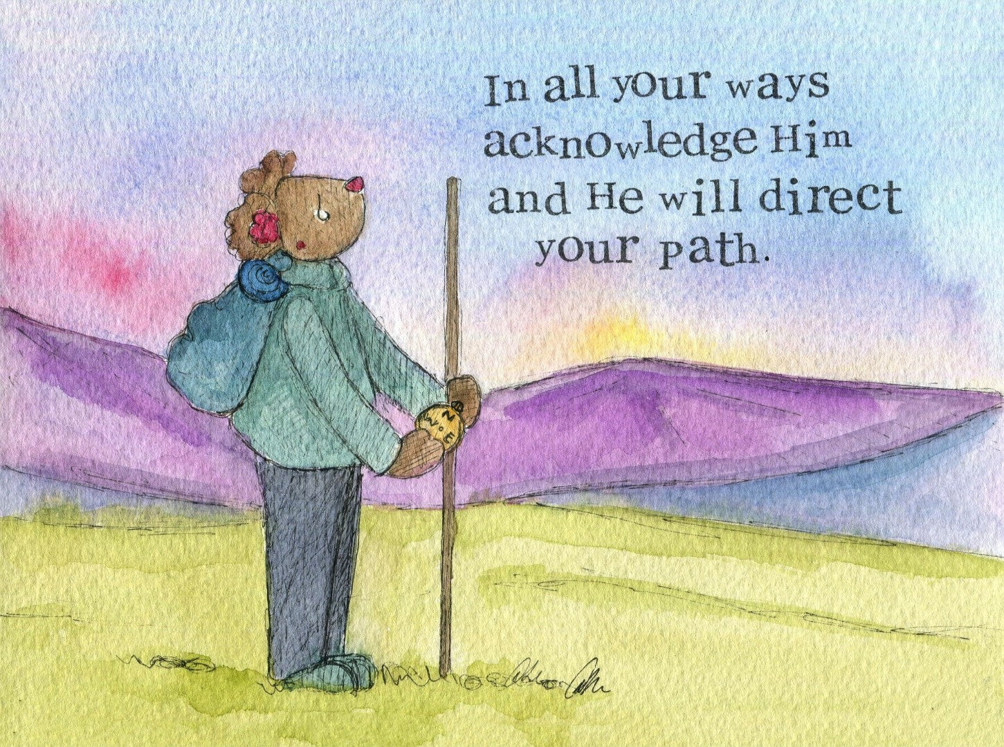 Encouragement Print In All Your Ways Single Print - Re-vived