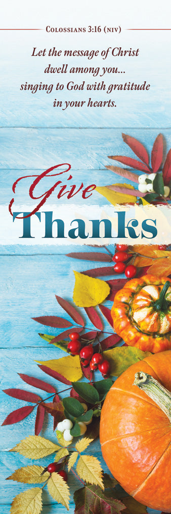 Give Thanks Thanksgiving Bookmark (Pack of 25) - Re-vived