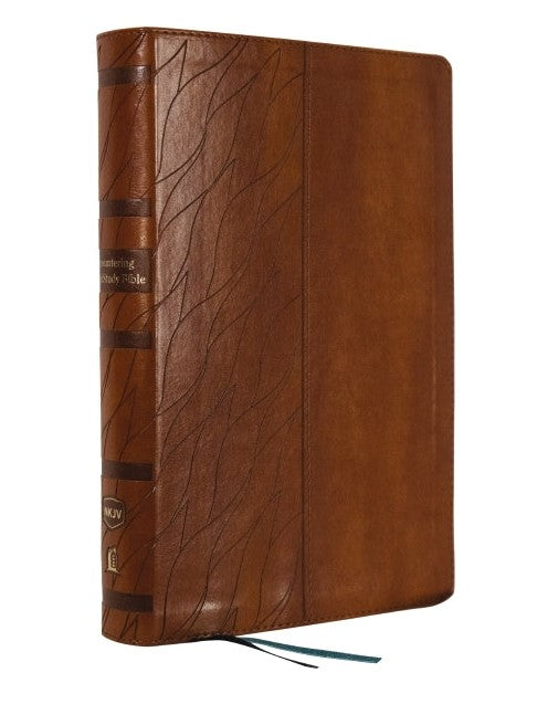NKJV Encountering God Study Bible, Brown, Indexed - Re-vived