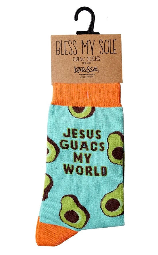 Jesus Guacs My World Socks - Re-vived