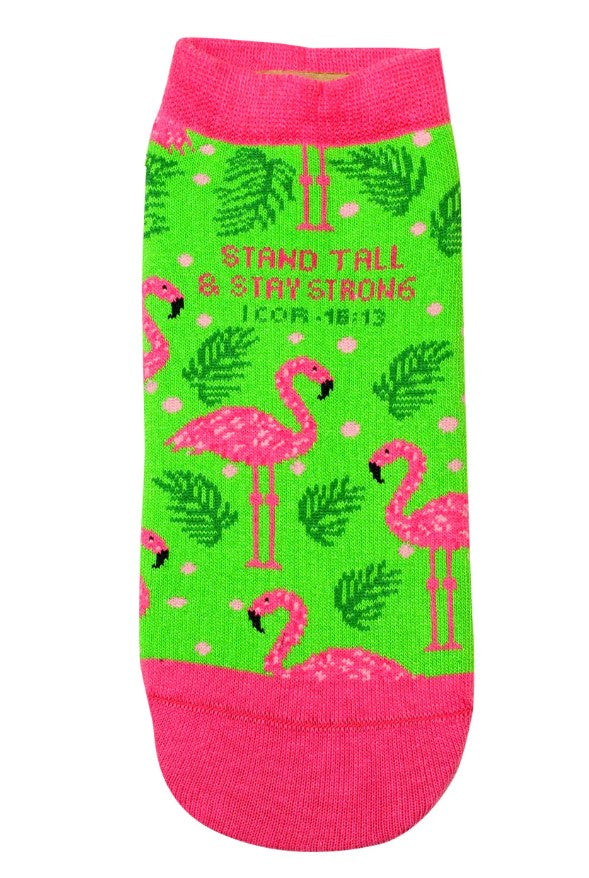 Flamingos Ankle Socks - Re-vived
