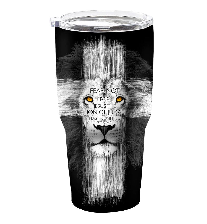 Lion Cross Stainless Steel Tumbler - Re-vived