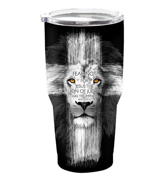 Lion Cross Stainless Steel Tumbler - Re-vived