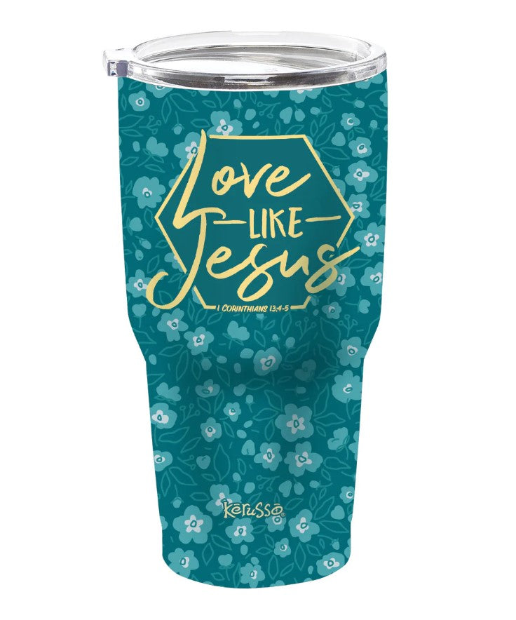 Love Like Jesus Floral Stainless Steel Tumbler - Re-vived