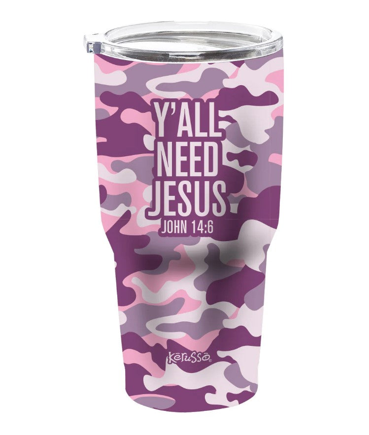 Y'all Need Jesus Stainless Steel Tumbler - Re-vived