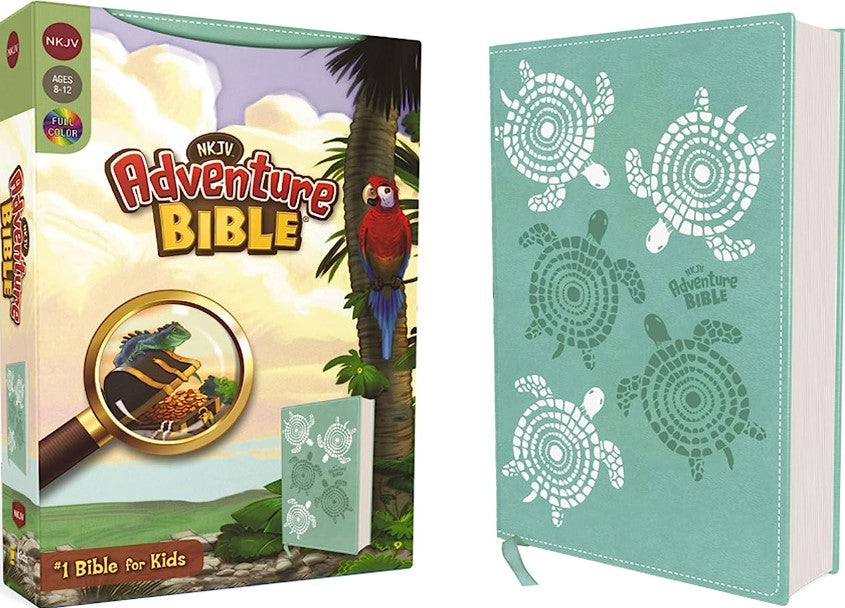 NKJV, Adventure Bible, Leathersoft, Teal, Full Color - Re-vived