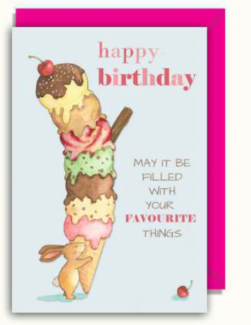 Favourite Things Birthday Card - Re-vived