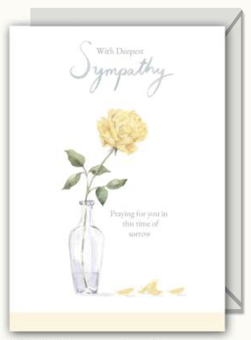 Sympathy Rose Greetings Card - Re-vived