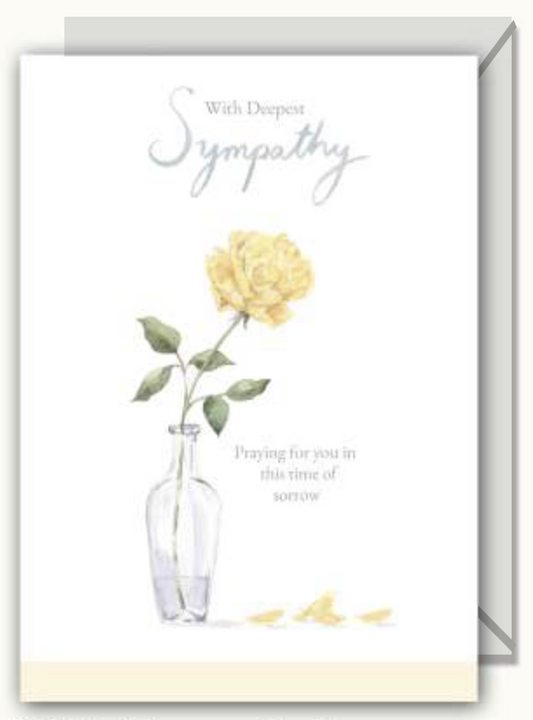 Sympathy Rose Greetings Card - Re-vived