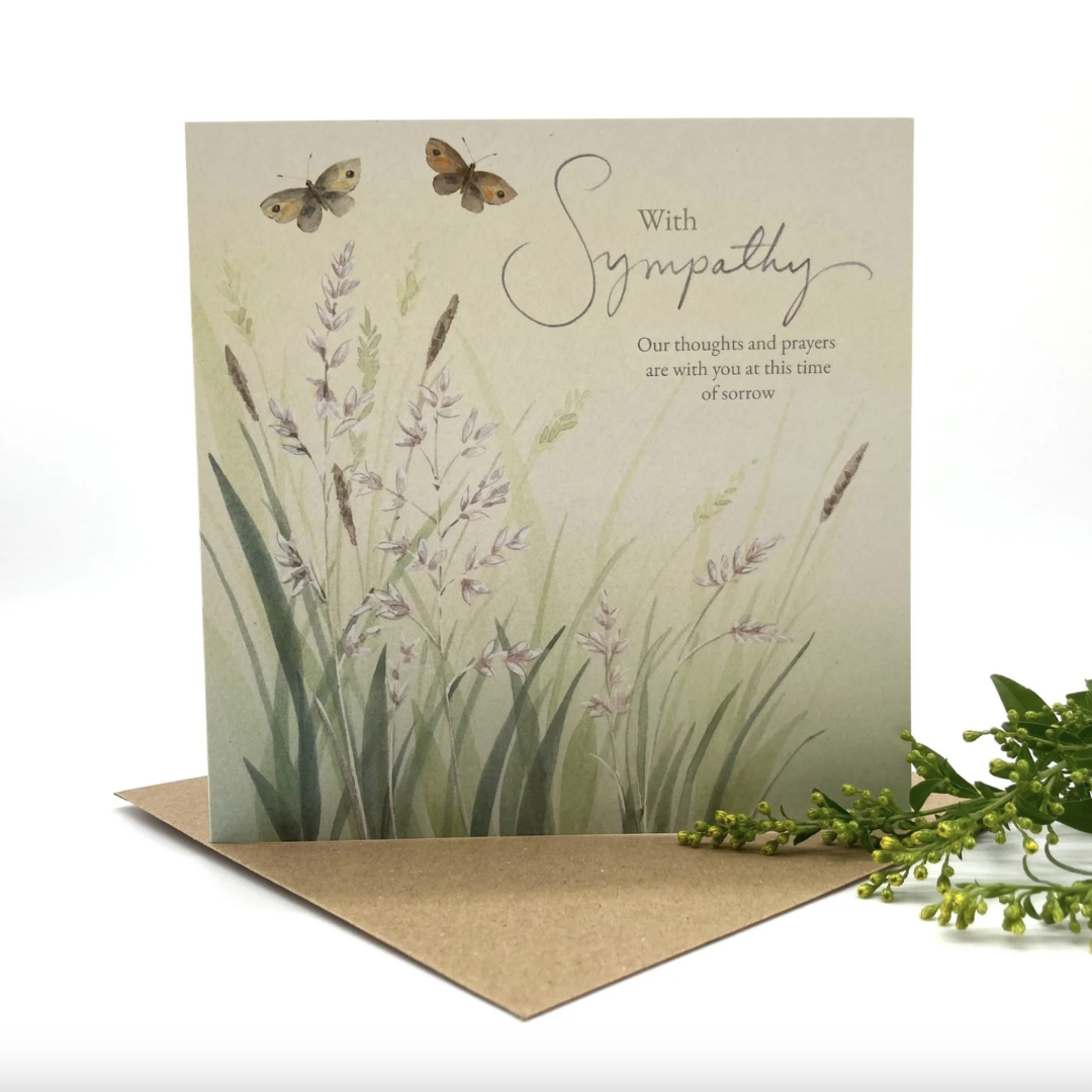 Sympathy Pastures Greetings Card - Re-vived