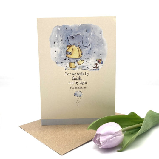 Walk Elephant Card - Re-vived