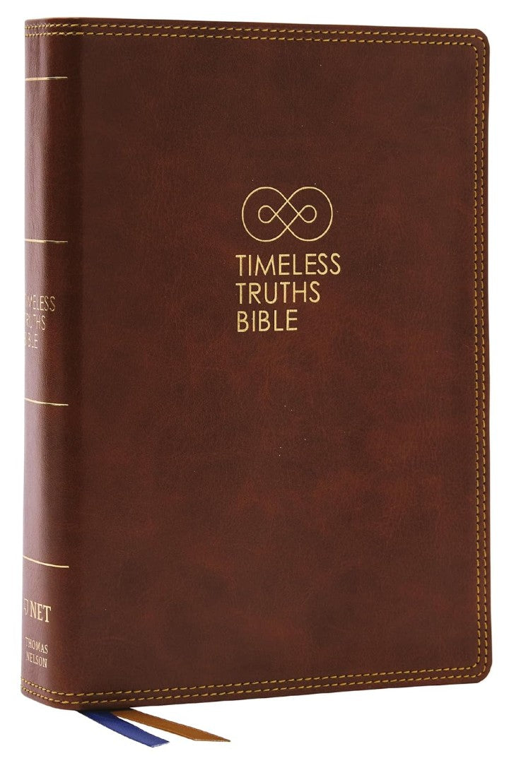 NET Timeless Truths Bible, Leathersoft, Brown, Comfort Print - Re-vived