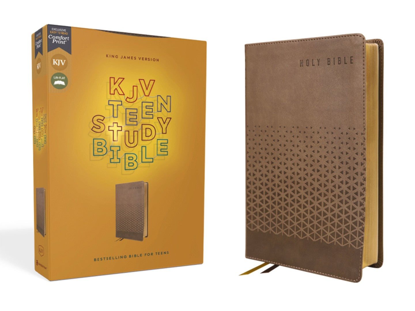 KJV, Teen Study Bible, Leathersoft, Brown, Comfort Print - Re-vived