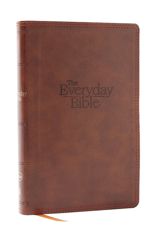 NKJV, The Everyday Bible, Leathersoft, Brown, Red Letter - Re-vived