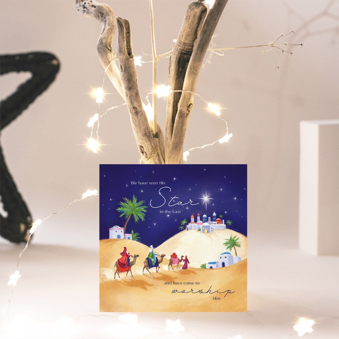 Compassion Charity Christmas Cards: Follow The Star (10pk) - Re-vived