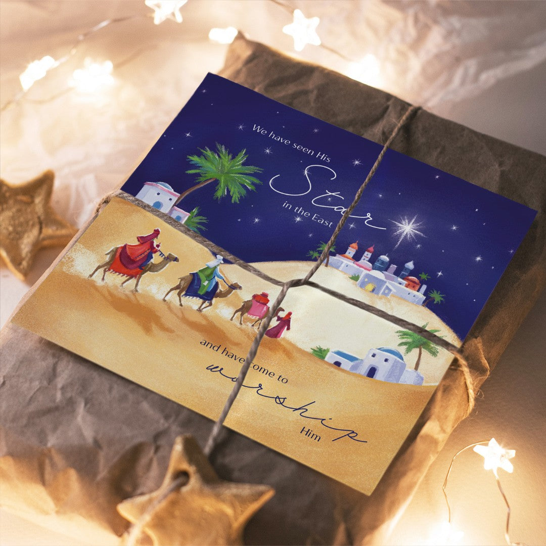 Compassion Charity Christmas Cards: Follow The Star (10pk) - Re-vived