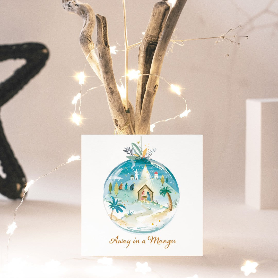 Compassion Charity Christmas Cards: Away In A Manger (10pk) - Re-vived
