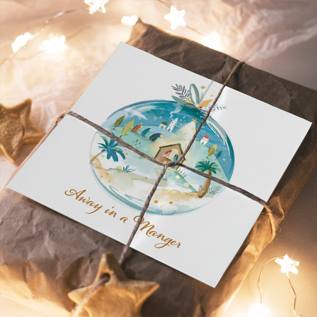Compassion Charity Christmas Cards: Away In A Manger (10pk) - Re-vived