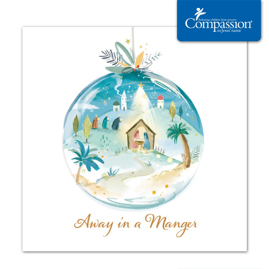 Compassion Charity Christmas Cards: Away In A Manger (10pk) - Re-vived