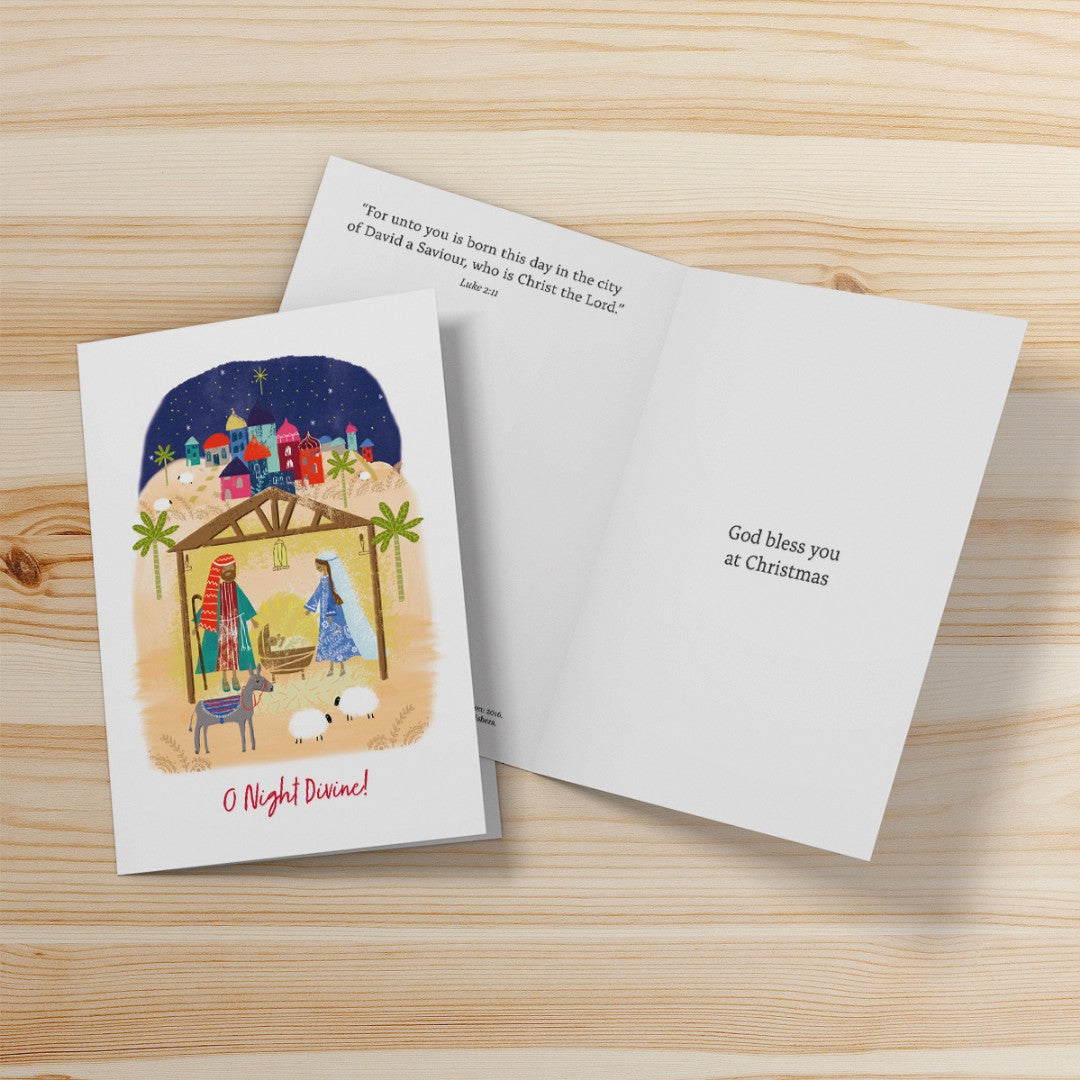 Compassion Charity Christmas Cards: O Night Divine (10pk) - Re-vived