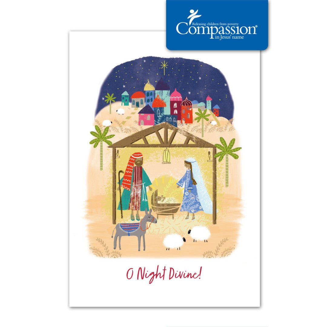 Compassion Charity Christmas Cards: O Night Divine (10pk) - Re-vived