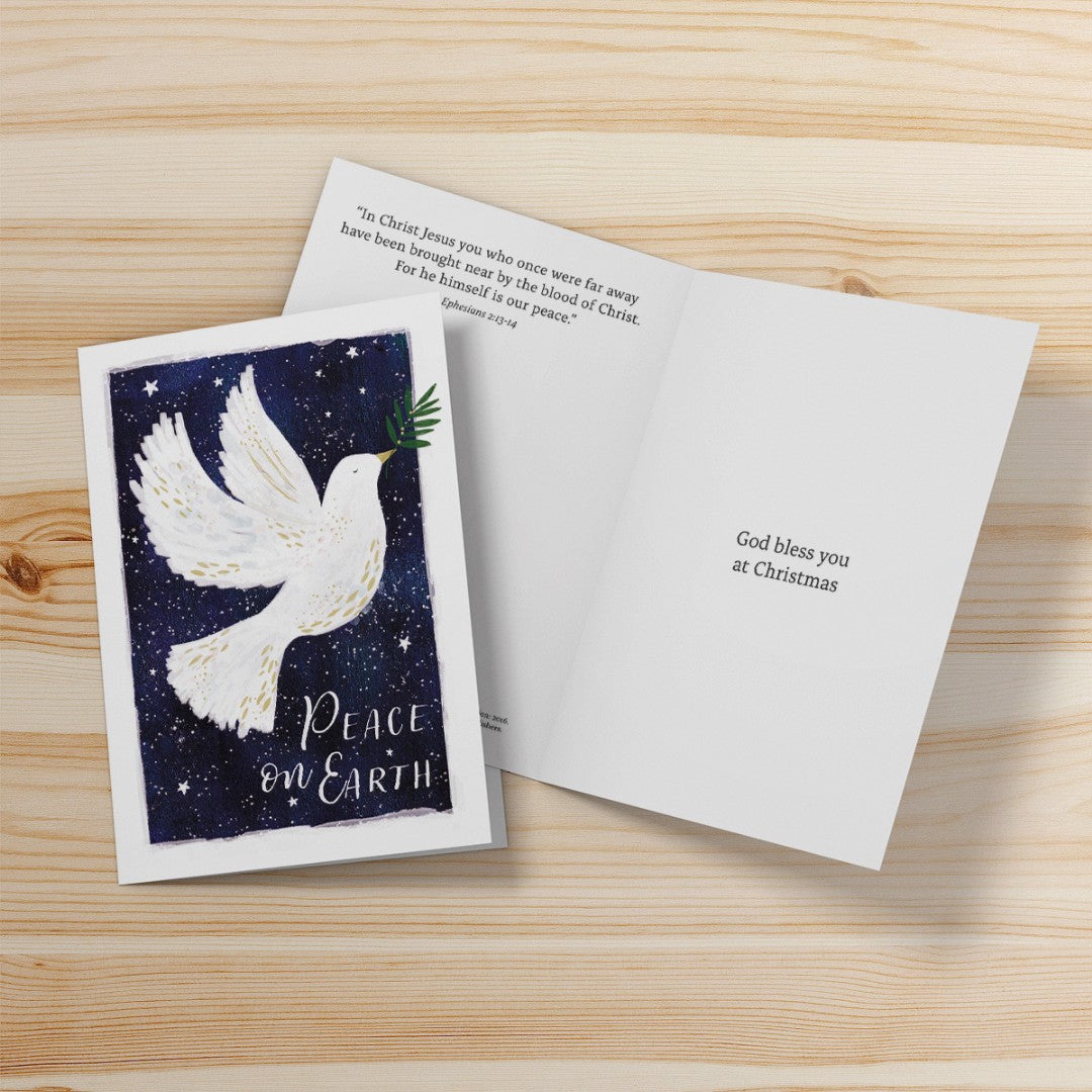 Compassion Charity Christmas Cards: Peace Dove (Pack Of 10) - Re-vived